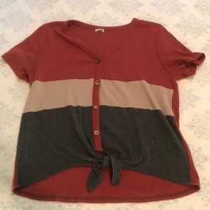 Red White & Blue tie shirt